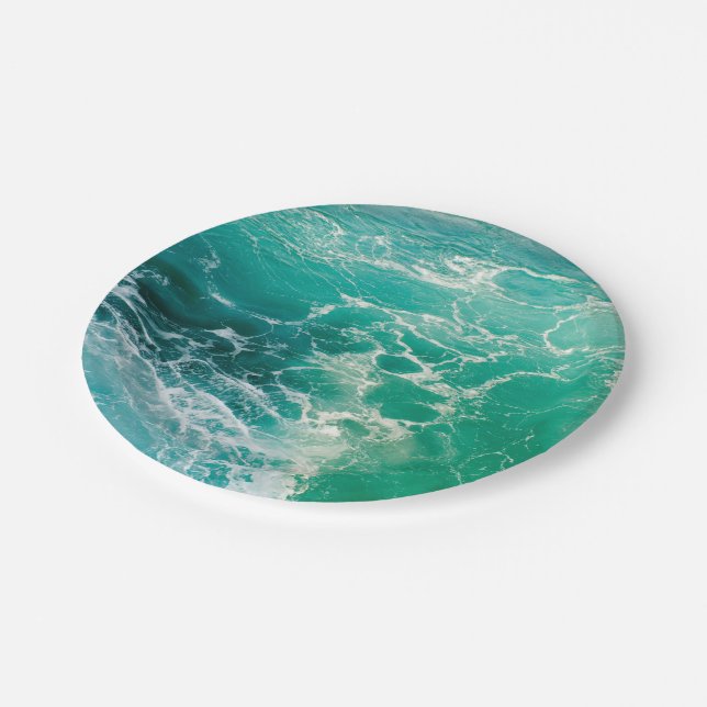 Assiettes En Carton Âmes de la mer 2 (Angle)