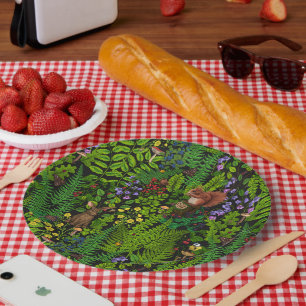 Assiettes En Carton Amimies et plantes des bois
