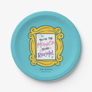 Assiettes En Carton AMIS™ Peephole  Tu es la Monica à ma Rachel