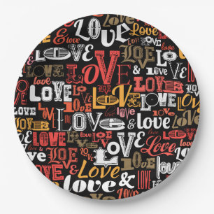 Assiettes En Carton Amour 2