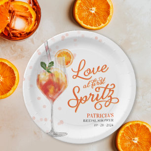 Assiettes En Carton Amour à la Fête des mariées First Spritz