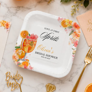Assiettes En Carton Amour à la première giclée de douche nuptiale en a