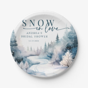 Assiettes En Carton Amour de neige Forêt d'hiver