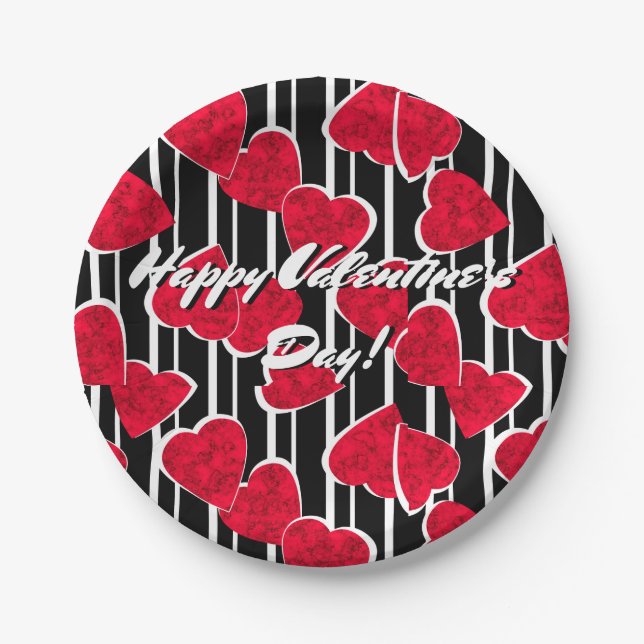 Assiettes En Carton Amour, mariage, Saint-Valentin (Devant)