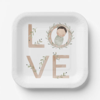 Assiettes En Carton Amour | Nouveau bébé