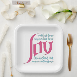 Assiettes En Carton Amour sans fin