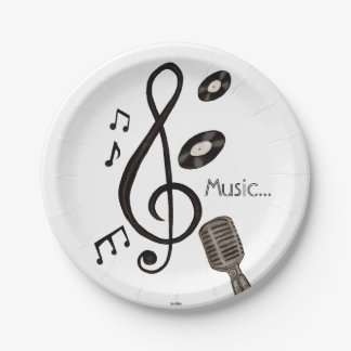Assiettes En Carton Amoureux de la musique