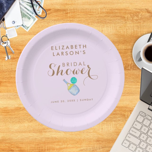 Assiettes En Carton Amoureux de sport Aquarelle Thème Pickleball Maria (Créateur téléchargé)