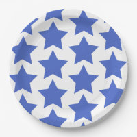 Amusant, Big Navy Blue Stars Motif - Nautique