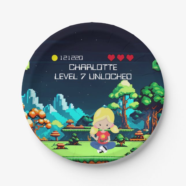 Assiettes En Carton Amusant Novelty Computer Jeu Anniversaire Fête (Devant)