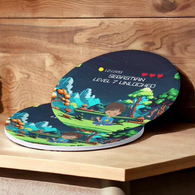 Assiettes En Carton Amusant Novelty Computer Jeu Anniversaire Fête (Fun Novelty Computer Game Birthday Party Paper Plates from Ricaso. Personalized with name and age)