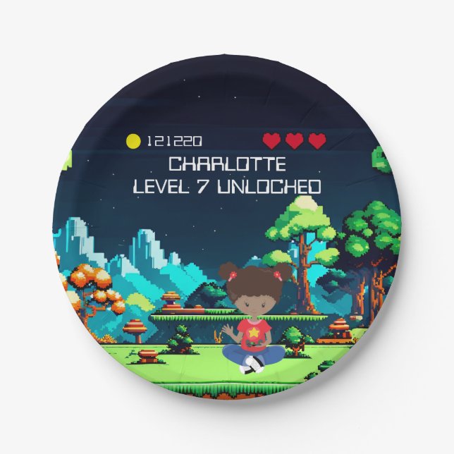 Assiettes En Carton Amusant Novelty Computer Jeu Anniversaire Fête (Devant)