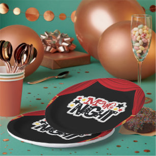 Assiettes En Carton Amusement mignon de partie d'étape de film