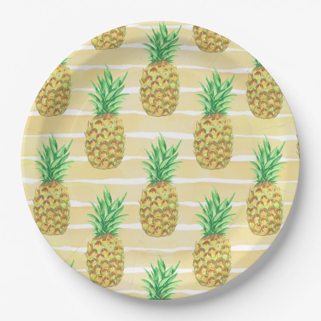 Assiettes En Carton Ananas (Devant)