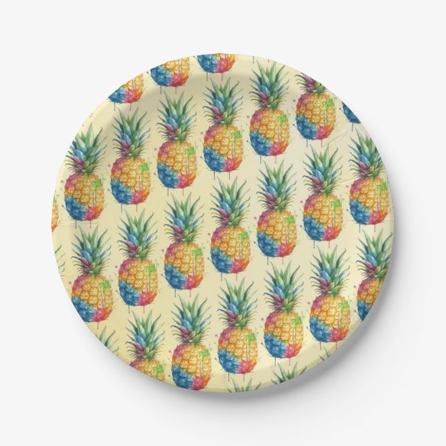 Assiettes En Carton Ananas (Devant)