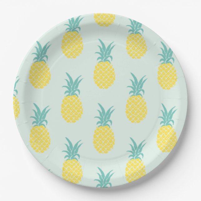 Assiettes En Carton Ananas (Devant)