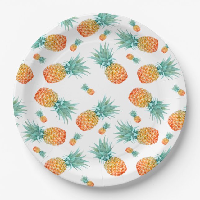 Assiettes En Carton Ananas (Devant)