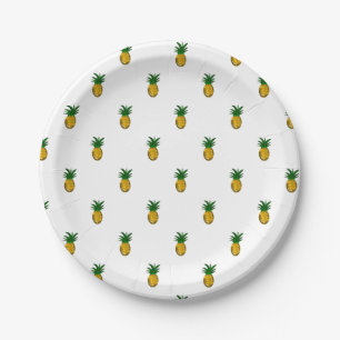 Assiettes En Carton Ananas Doré Sucré