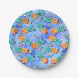 Assiettes En Carton Ananas. Peindre. Party.