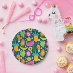 Assiettes En Carton Ananas tropical Banana