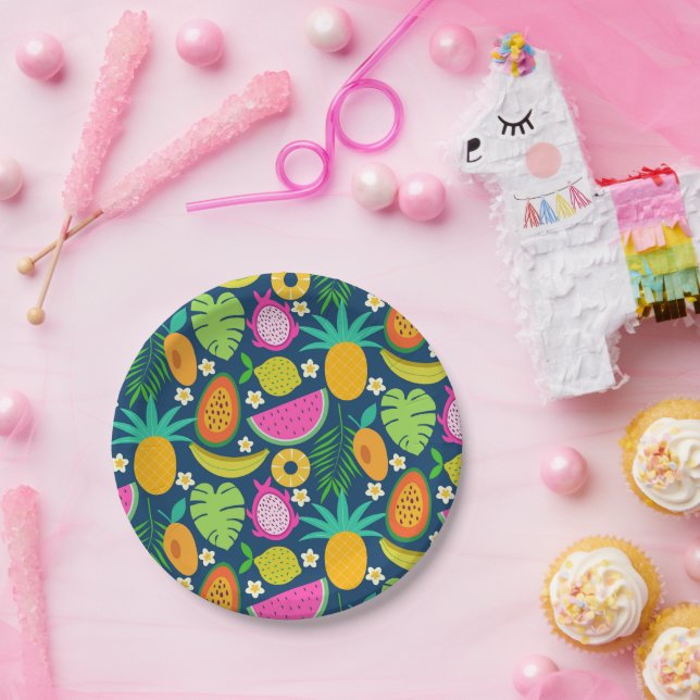 Assiettes En Carton Ananas tropical Banana (Fête)