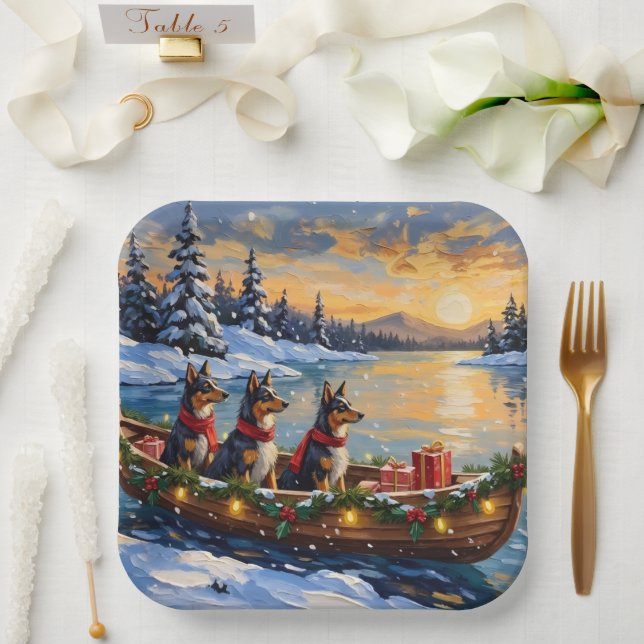 Assiettes En Carton Anatolian Shepherd Christmas Boat Holiday (Mariage)