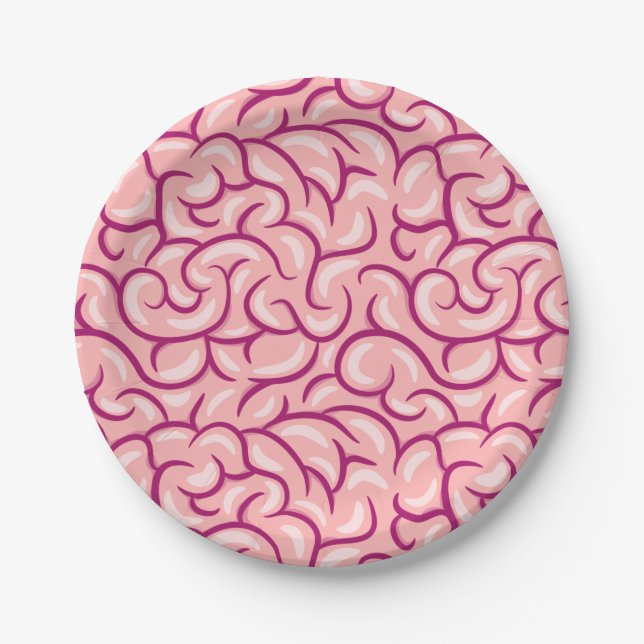 Assiettes En Carton Anatomy Brain (Devant)