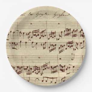 Assiettes En Carton Anciennes Notes de Musique - Partition de Musique