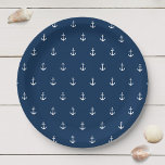 Assiettes En Carton Ancre blanche avec couleur Arrière - plan modifiab<br><div class="desc">Plaques papier avec un motif d'ancrage blanc avec une couleur arrière - plan modifiable (cliquez sur personnaliser et modifiez la couleur arrière - plan). Ils fabriquent de grandes assiettes en papier pour une fête de plage ou de thème nautique. Pour ajouter du texte, cliquez sur personnaliser. *Veuillez noter que le...</div>