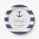 Ancre nautique Marine Blue Stripes Baby shower gar