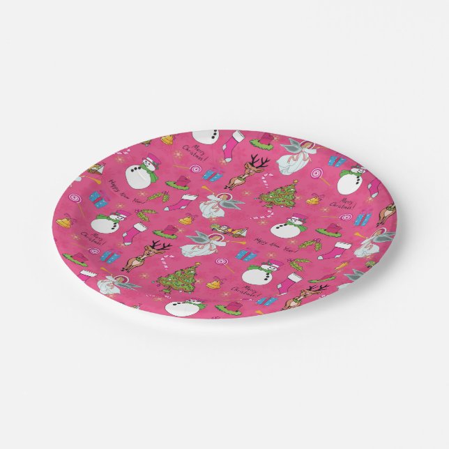 Assiettes En Carton Angel de Noël (Angle)