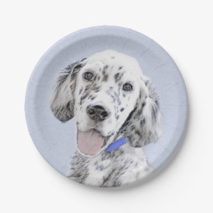 Assiettes En Carton Anglais Setter Blue Belton Peinture Chien Art