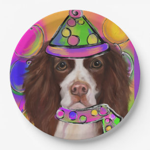 Assiettes En Carton Anglais Springer Spaniel