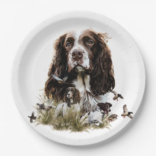 Assiettes En Carton Anglais Springer Spaniel