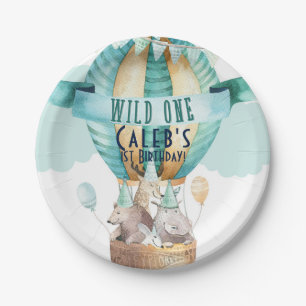 Assiettes En Carton Animal Adventure Aquarelle Boho WILD ONE 1 1er