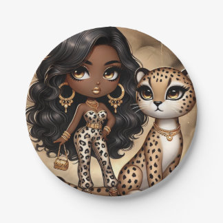 Assiettes En Carton Animal Kingdom Couture Cheetah