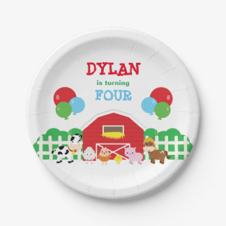 Assiettes En Carton Animaux de ferme
