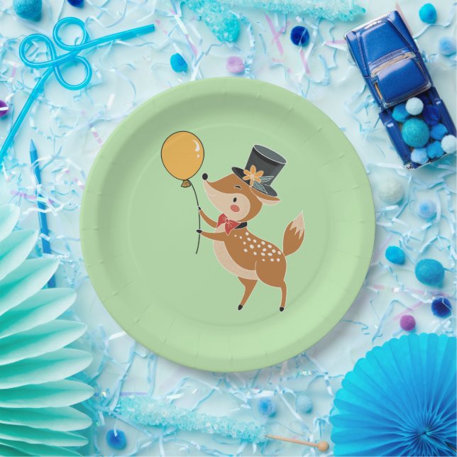 Assiettes En Carton Animaux de fête - Faon (Fête)