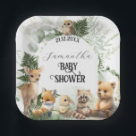 Assiettes En Carton Animaux de la forêt Baby shower de la forêt<br><div class="desc">Bois Baby shower de la forêt</div>