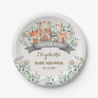 Animaux de région boisée/baby shower lunatique de