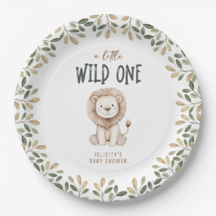 Assiettes En Carton Animaux de safari sauvage Fête de bébé neutre