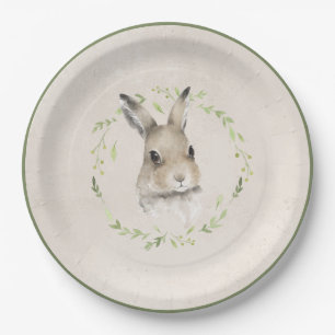 Assiettes En Carton Animaux forestiers Lapin Lapin Lapin Baby shower v