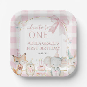 Assiettes En Carton Animaux Mignons Amusants Pour Un 1er Anniversaire