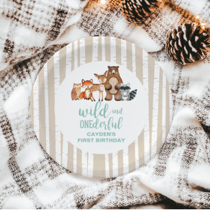 Assiettes En Carton Animaux Sauvages Merveilleux de la Forêt Premier A