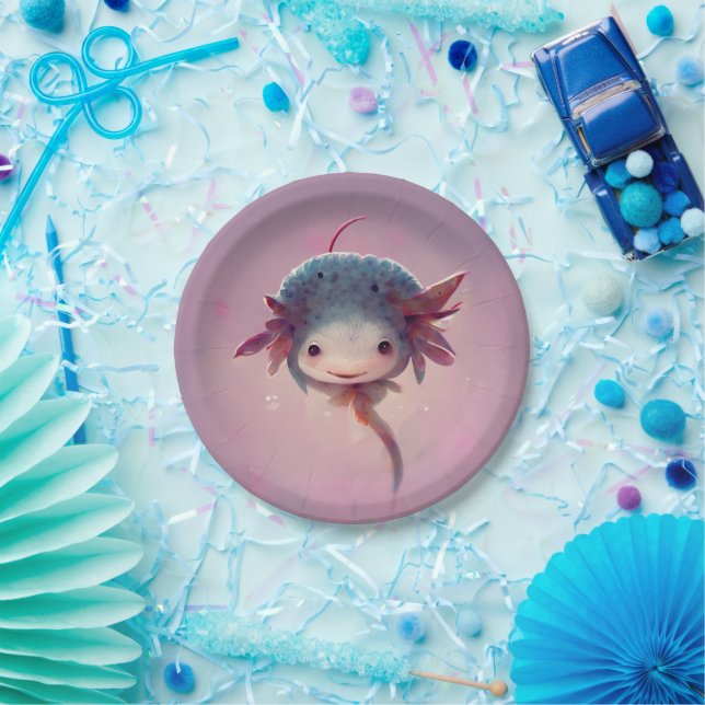 Assiettes En Carton Anime Axolotl (Fête)