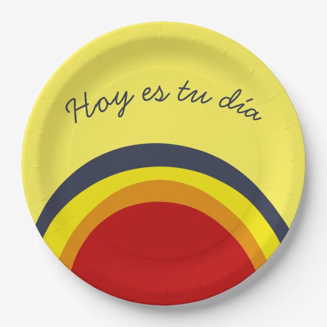 Assiettes En Carton Aniversario Hoy es tu día (Devant)