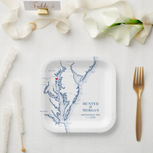 Assiettes En Carton Annapolis Chesapeake Bay Mariage