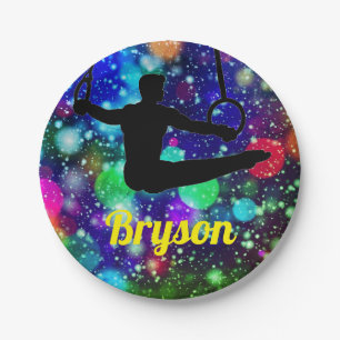 Assiettes En Carton Anneaux de gymnastique garçons
