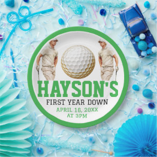 Assiettes En Carton Année Après Année, Golf ! 1ère fête d'anniversaire