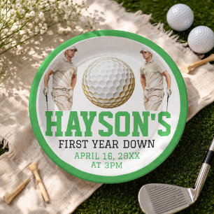 Assiettes En Carton Année Après Année, Golf ! 1ère fête d'anniversaire